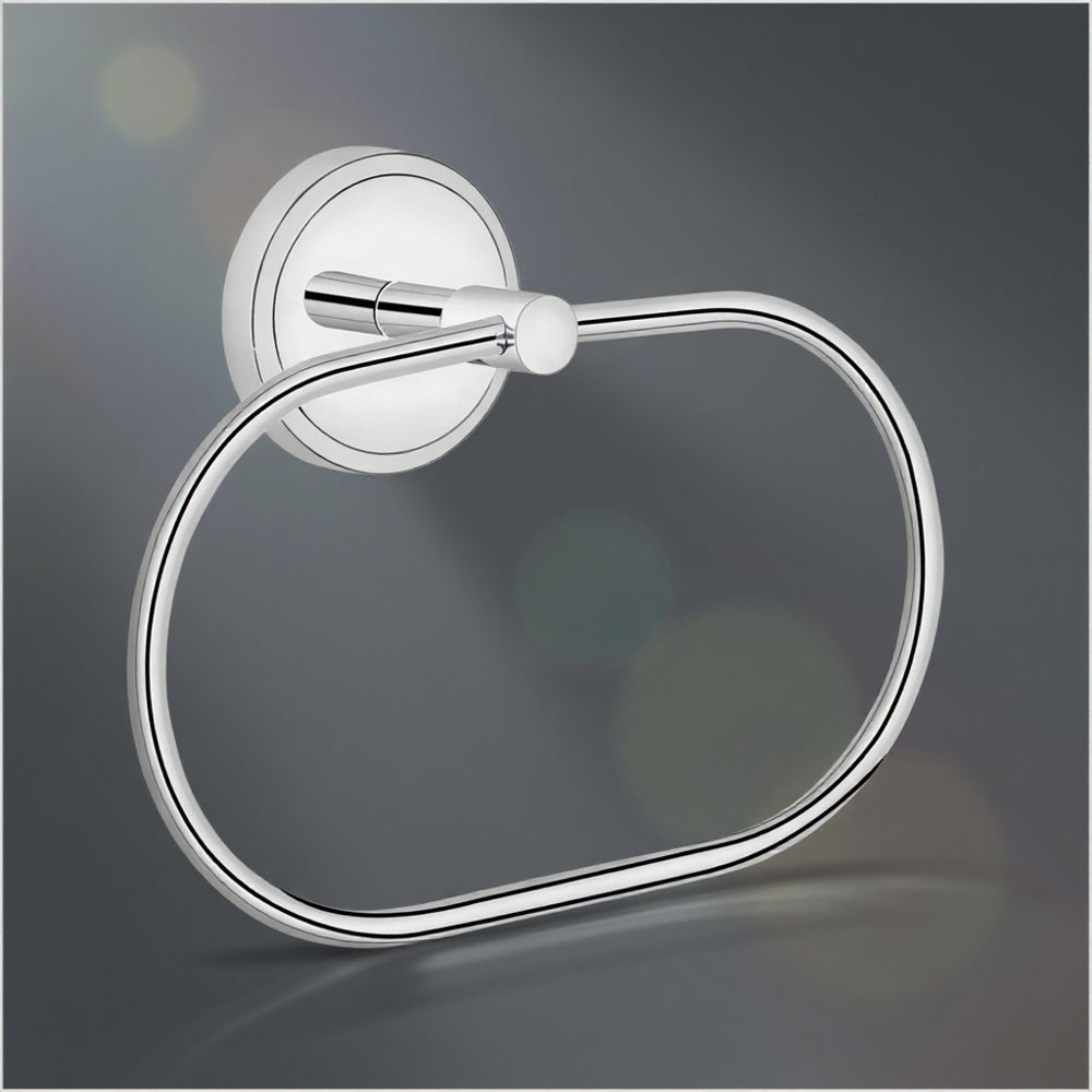Alexin Stainless Steel Self Adhesive Round Towel Ring | Wall Mounted Bathroom Accessories | Durable Napkin Hand Towel Holder for Kitchen, Wash Basin, Home and Hotels